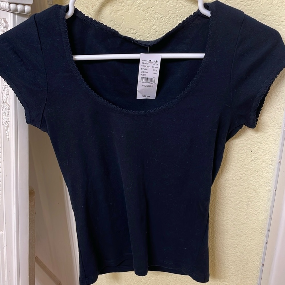 New with tags navy blue brandy Melville shirt
